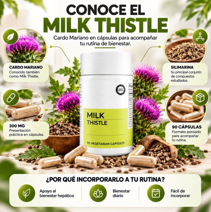 Milk Thistle 300 mg — 90 Cápsulas